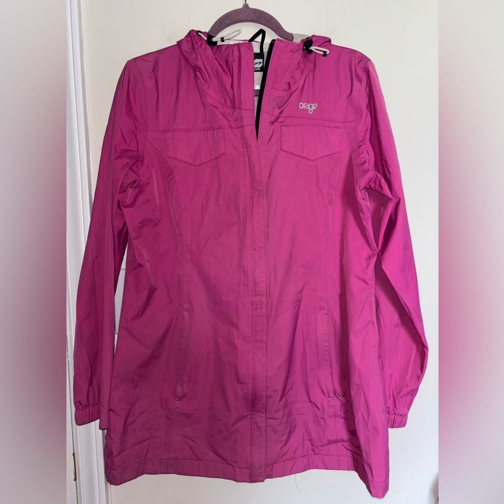 Orage Pink Utility Jacket Lightweight Windbreaker